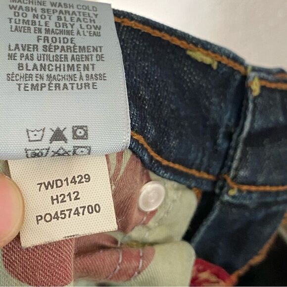 Lucky Brand low mid rise dark wash straight Y2K jeans 32” long inseam  -2/26 - Picture 9 of 13